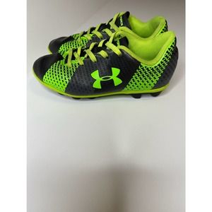 Under Armour Youth Soccer Cleats Black Neon Green Size 12k
